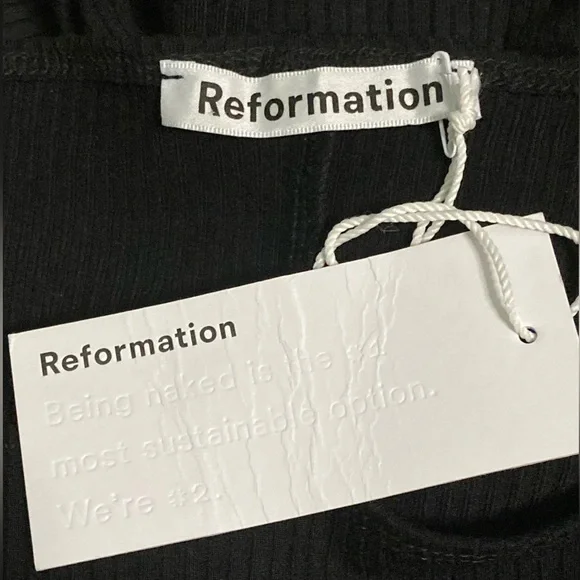 NWT Reformation Belmont Knit Black Dress - Sz M and XS - Picture 8 of 11